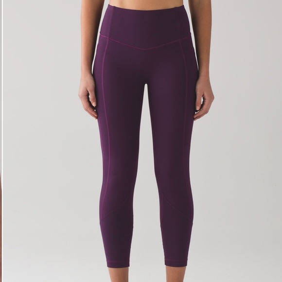 lululemon athletica Pants - Lululemon All The Right Places Crop II Darkest Magenta Size 6